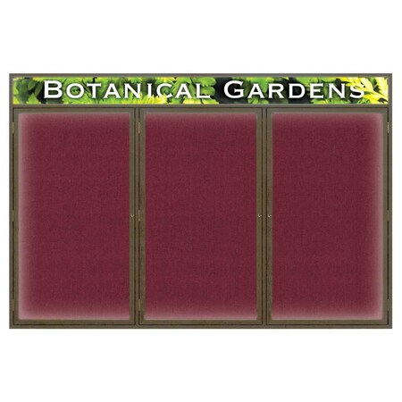 United Visual Products Open Faced Traditional Rounded Corkboard UV642ARC-BRONZE-DBURGU